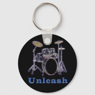 Drum set designs keychain