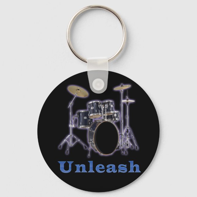 Drum set designs keychain (Front)