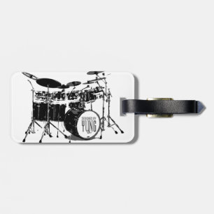 Drum Set Luggage Tag