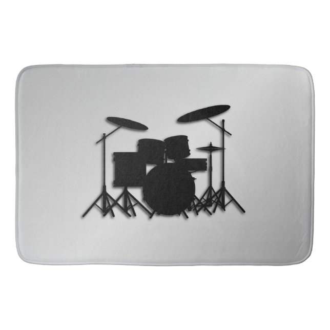 Drum Set Music Design Bath Mat (Front)