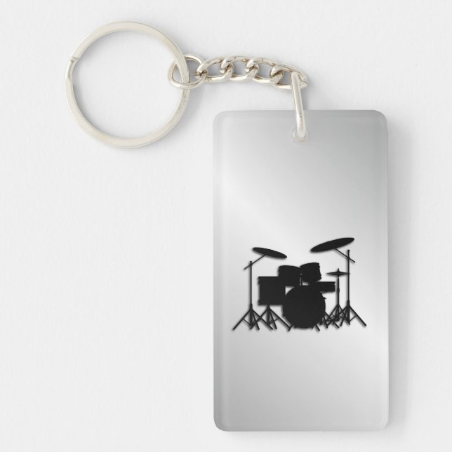 Drum Set Music Design Keychain (Front)
