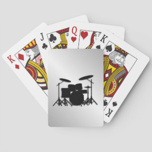 Drum Set Music Design Playing Cards