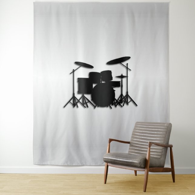 Drum Set Music Design Tapestry (In Situ)