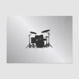Drum Set Music Design Tissue Paper