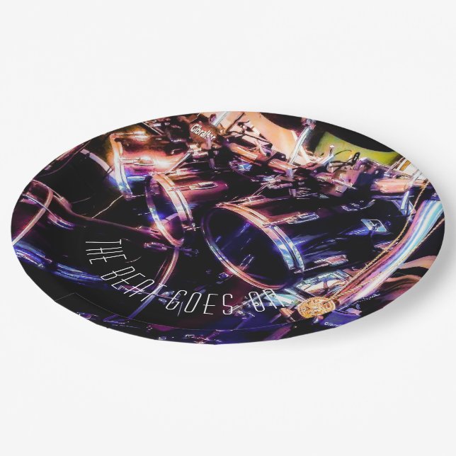 Drum Set Paper Plate (Angled)