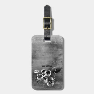 Drum Set / Personalized Gift for Drummers Luggage Tag