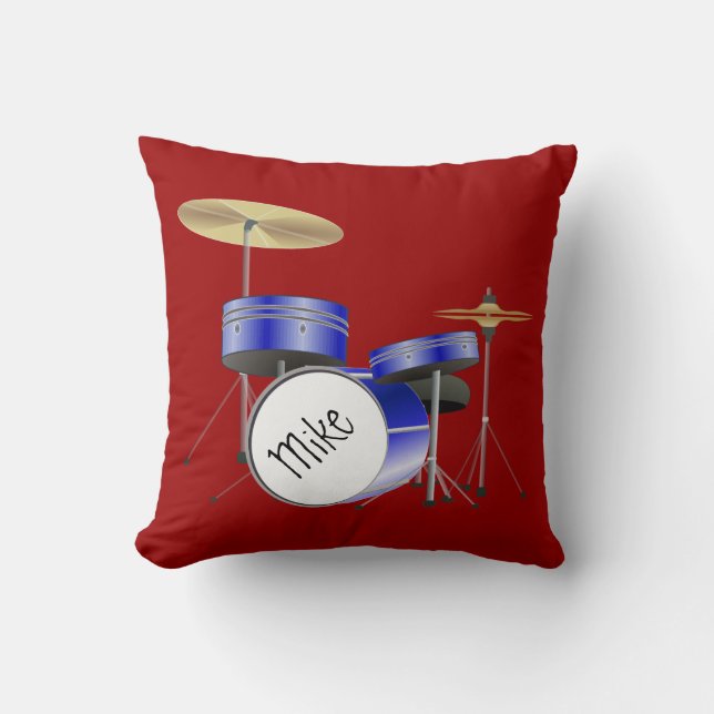 Drum Set Personalized Pillow (Front)