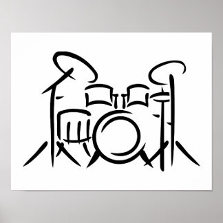 Drum set poster