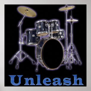 Drum set posters art