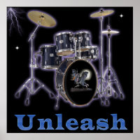 Drum set posters art