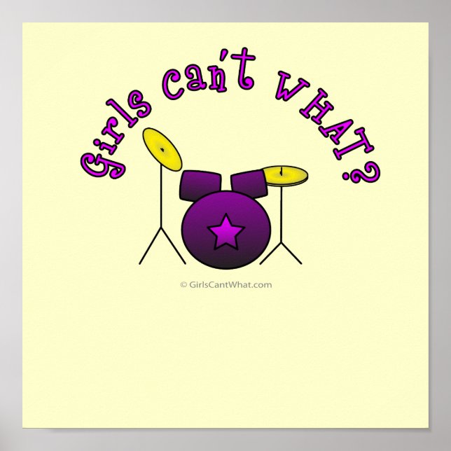 Drum Set - Purple Poster (Front)