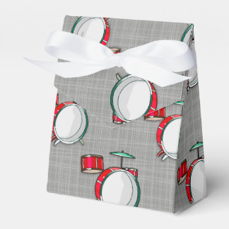 Drum Set; Red Drums Favor Box