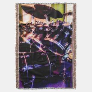 Drum Set Throw Blanket