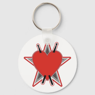 Drum Stick Tattoo Keychain