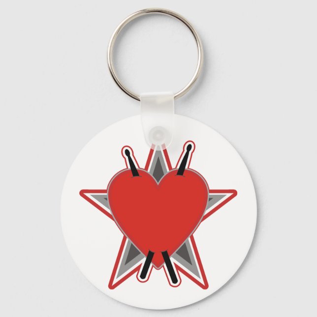 Drum Stick Tattoo Keychain (Front)