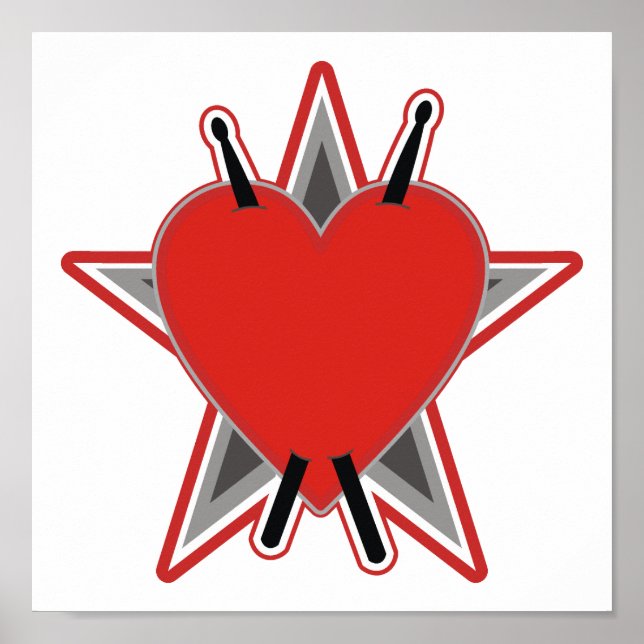 Drum Stick Tattoo Poster (Front)