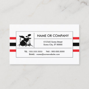 drum stripes business card