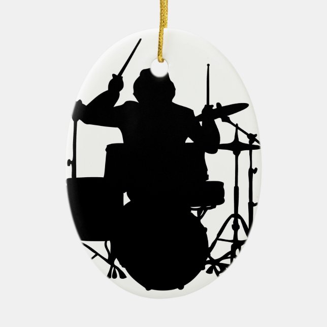 drumer.png ceramic ornament (Front)