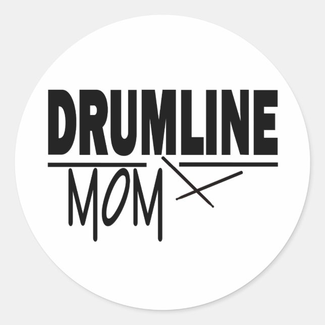 Drumline Mom Classic Round Sticker (Front)