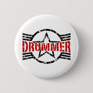 Drummer 2 Inch Round Button