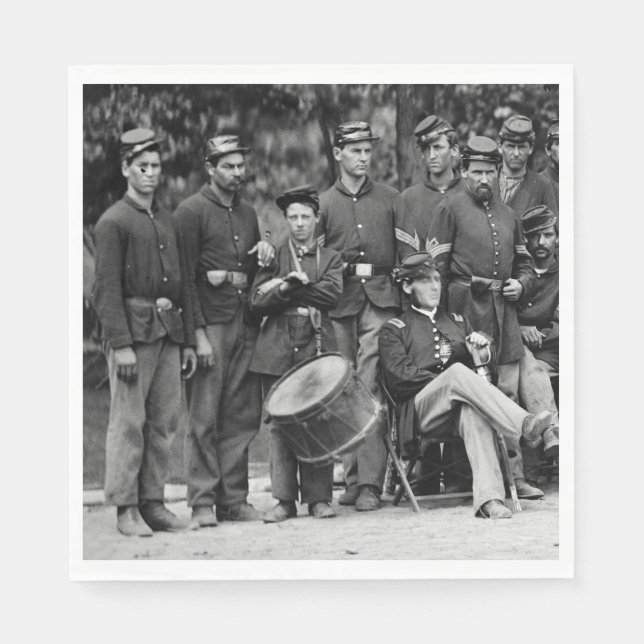 Drummer, 93rd New York Infantry Company C Napkin (Front)