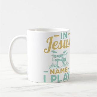 Drummer And Jesus Christian Coffee Mug