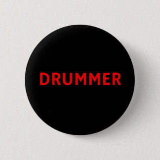 Drummer - Band - Red & Black 2 Inch Round Button