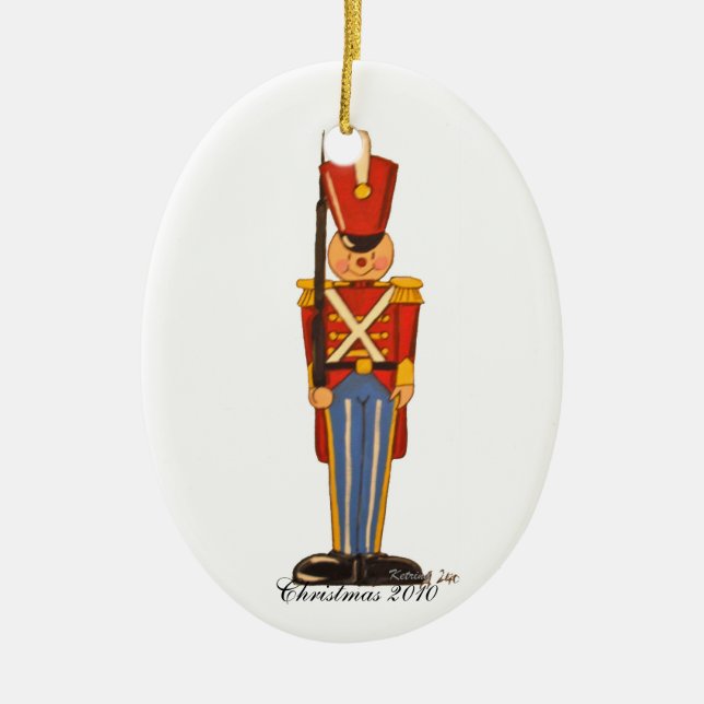 Drummer Boy Classic Ceramic Ornament (Front)