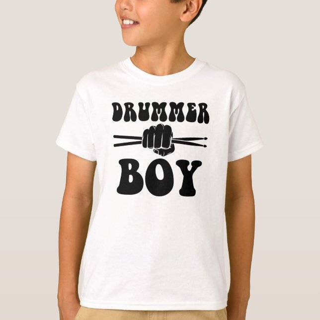 Drummer Boy Funny Drums T-Shirt (Front)