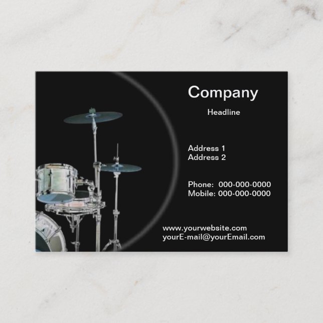 Drummer Business Card (Front)