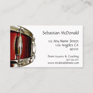 Drummer Business Card Percussion Business Card