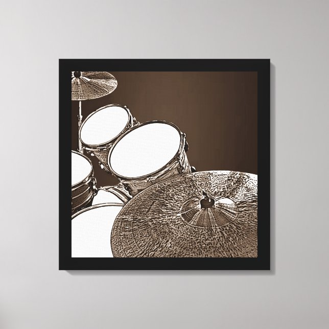 Drummer Canvas Drum Kit with Crash Square Art (Front)