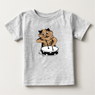 Drummer Cat Baby T-Shirt