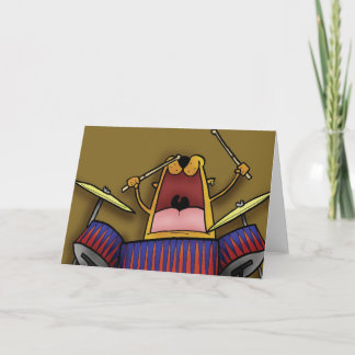 Drummer Cat Card