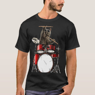 Drummer Cat Music  Musician  Drums Kitten T-Shirt