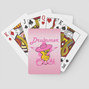 Drummer Chick #8 Playing Cards