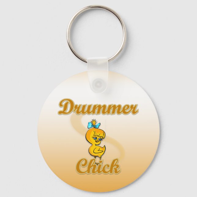 Drummer Chick Keychain (Front)