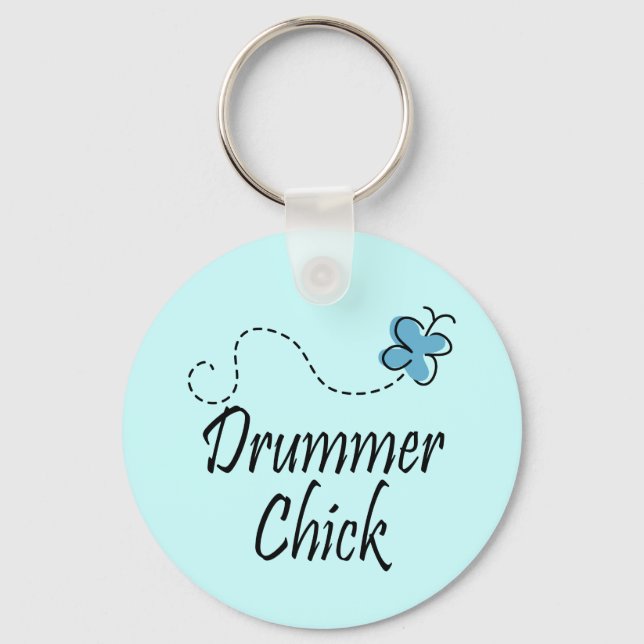 Drummer Chick Keychain (Front)