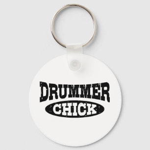 Drummer Chick Keychain