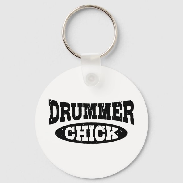 Drummer Chick Keychain (Front)
