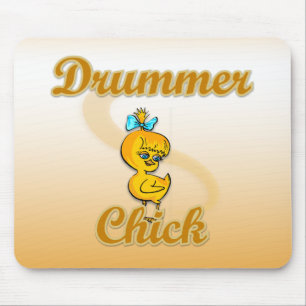 Drummer Chick Mouse Pad
