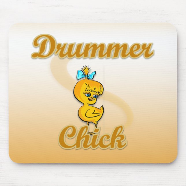 Drummer Chick Mouse Pad (Front)