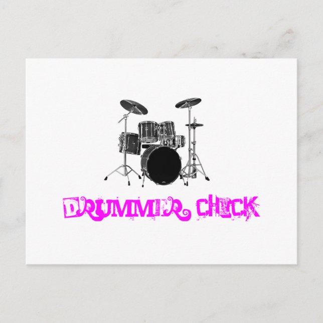 Drummer Chick Postcard (Front)