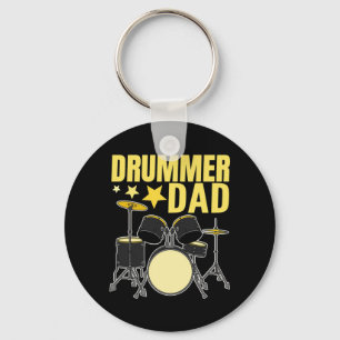 Drummer Dad Keychain