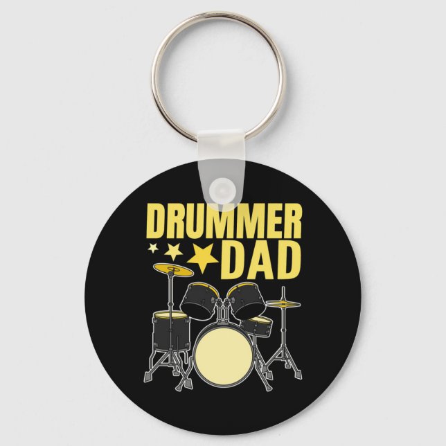 Drummer Dad Keychain (Front)
