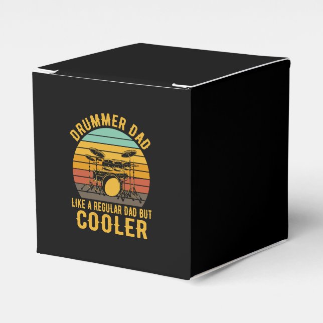 Drummer Dad Like A Regular Dad But Cooler Favor Box (Front Side)