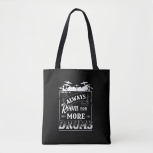 Drummer Drum Kit More Drums Percussion Drumming Tote Bag