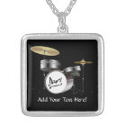 Drummer Drum Kit Personalized Music Necklace
