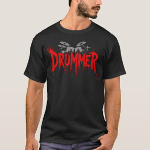 Drummer Drum Set Destroying Silence T-Shirt