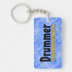 Drummer Drum Sticks Keychain